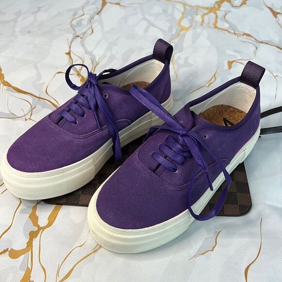 Eytys purple suede sneakers with white platform - Picture 1 of 11